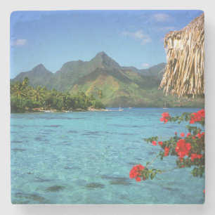 Bora Bora Island, Fransk Polynesia Stenunderlägg