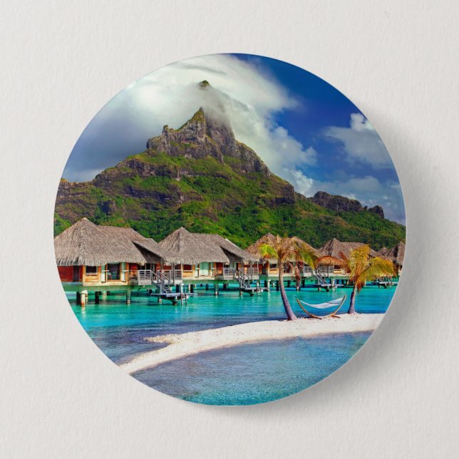 Bora Bora Karibiska ön Knapp (Framsida)