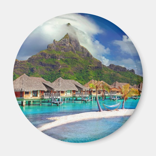 Bora Bora Karibiska ön Magnet (Framsidan)