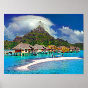 Bora Bora Karibiska ön Poster