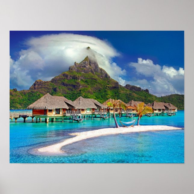 Bora Bora Karibiska ön Poster (Framsidan)