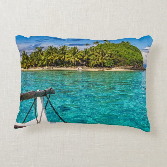 Bora Bora-lagunen Prydnadskudde (Baksidan)