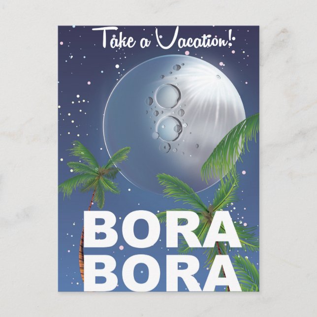 Bora Bora Moon Resoreraffisch Vykort (Framsida)