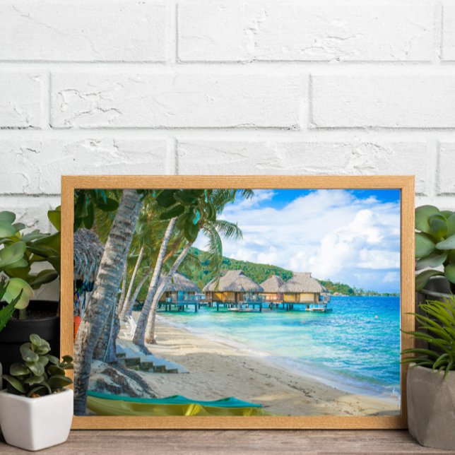 Bora Bora Pacific Islands Overwater Bungalows Poster (Skapare uppladdad)