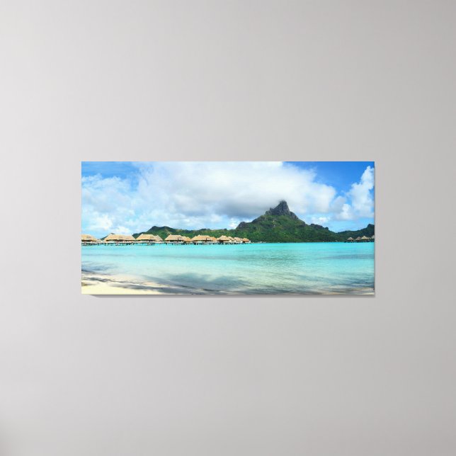 Bora Bora panorama-utskrift Canvastryck (Framsida)