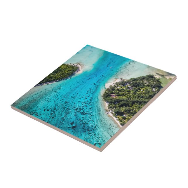 Bora Bora - Pathway till havet Kakelplatta (Sidan)