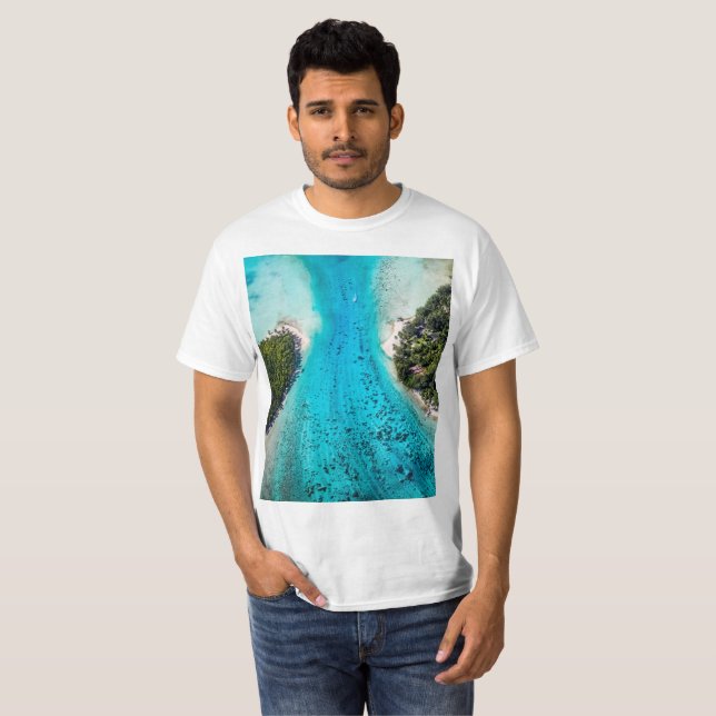 Bora Bora - Pathway till havet T Shirt (Hel framsida)