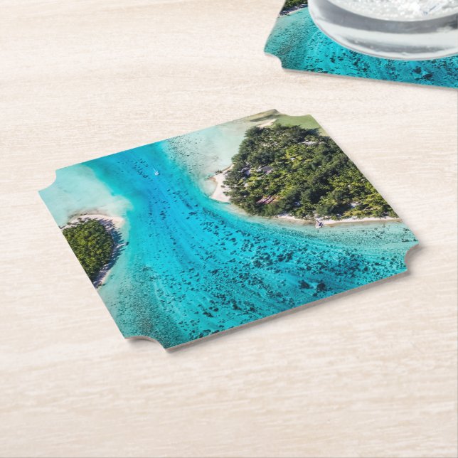 Bora Bora - Pathway till havet Underlägg Papper (Vinklad)