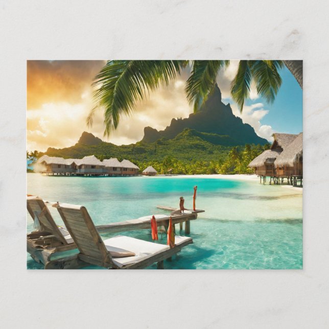 Bora Bora Postcard (Bora Bora d) Vykort (Framsida)