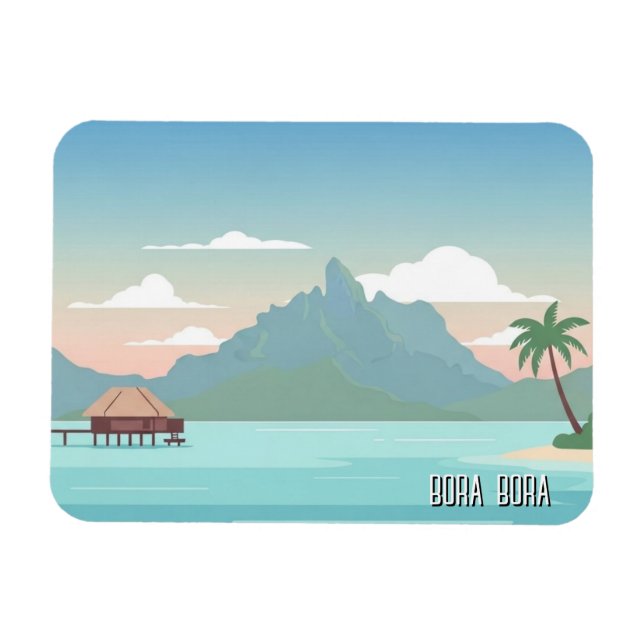 Bora Bora Resor Magnet (Horisontell)