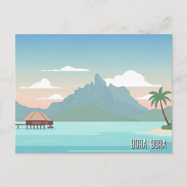Bora Bora Resor Vykort (Framsida)