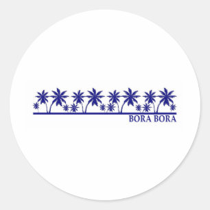 Bora Bora Runt Klistermärke