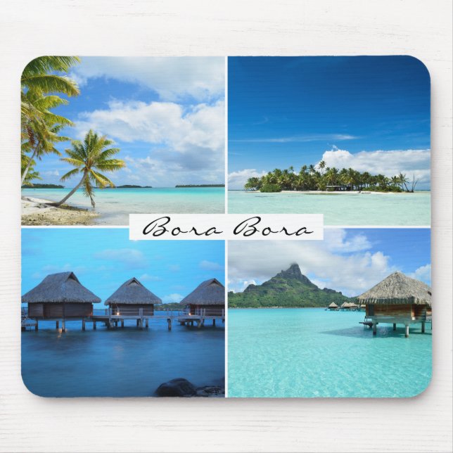 Bora Bora sätter på land collagefotoet Musmatta (Framsidan)