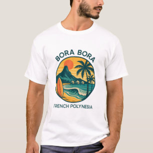 Bora Bora Serenitet – Tropiska Franska Polynesien T Shirt