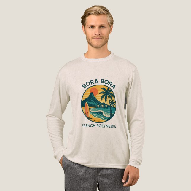 Bora Bora Serenitet – Tropiska Franska Polynesien T Shirt (Hel framsida)