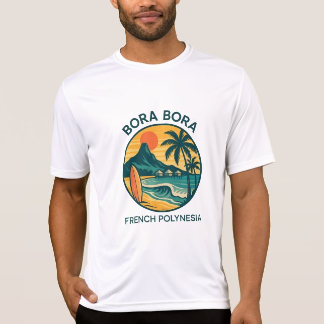 Bora Bora Serenity – Tropical  French Polynesia T Shirt (Framsida)