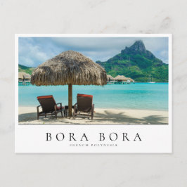 Bora Bora-strandstolar, Polynesien Vykort
