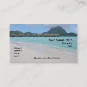Bora Bora strandvisitkort Visitkort