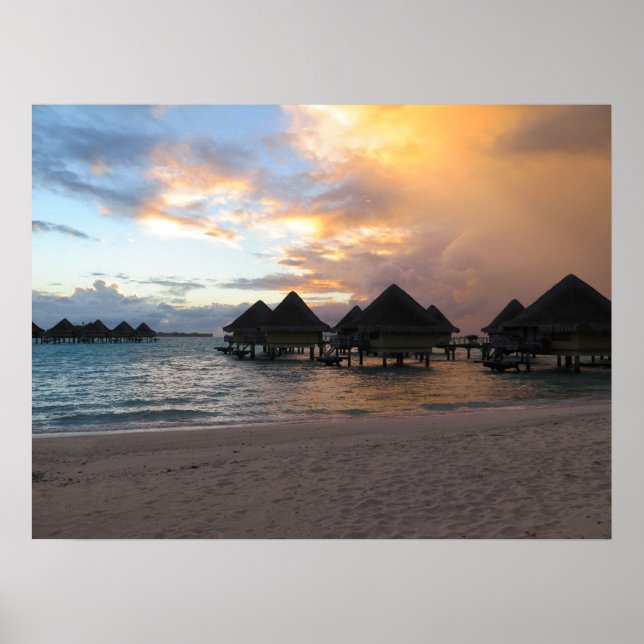Bora Bora sunrise Poster (Framsidan)