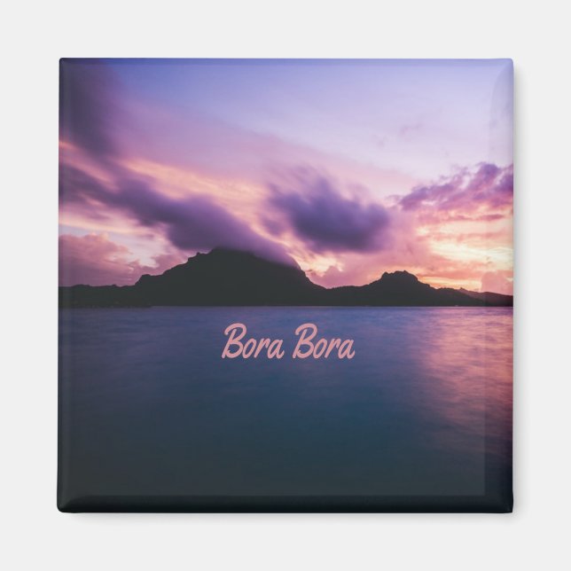 Bora Bora Suset Island Beach Magnet (Framsidan)