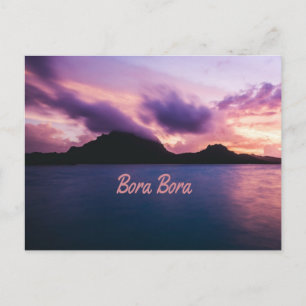 Bora Bora Suset Island Beach Vykort