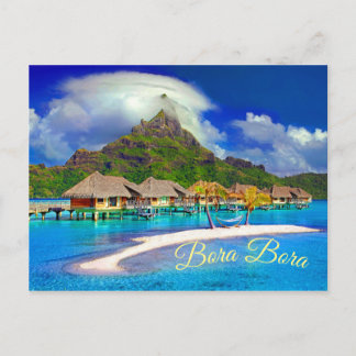 Bora Bora tropisk ö Vykort