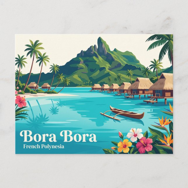 Bora Bora, Vaitape, Franska Polynesien Vykort (Framsida)