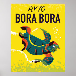 Bora Bora vintage reseaffisch Poster