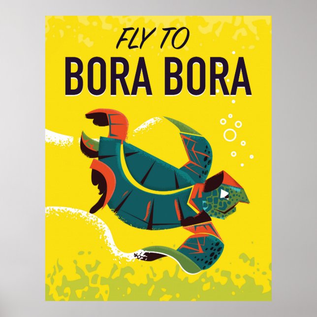 Bora Bora vintage reseaffisch Poster (Framsidan)