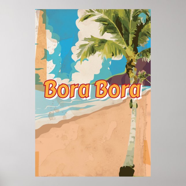 Bora Bora Vintage resor poster (Framsidan)