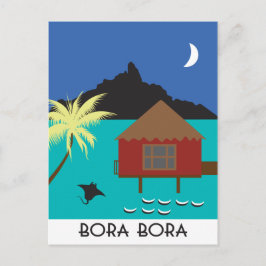 Bora Bora vintage resor stil Vykort