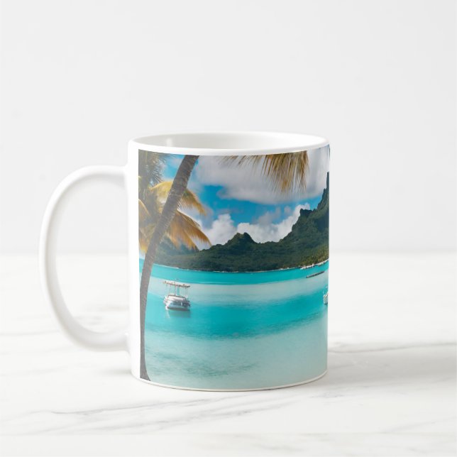 Bora Bora vykort (2) Kaffemugg (Vänster)