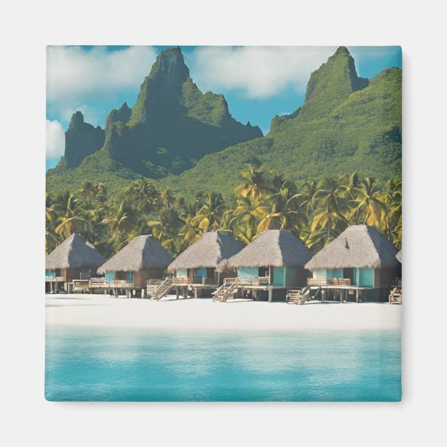 Bora Bora vykort (Bora Bora e) Magnet (Framsidan)