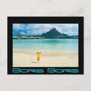 Bora Bora-vykort för tropisk cocktail Vykort