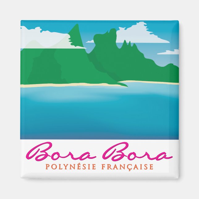 Bora borlandskap magnet (Framsidan)