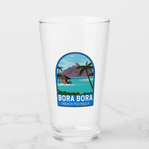 Bora Fransk Polynesia Travel Vintage Art Glaskopp