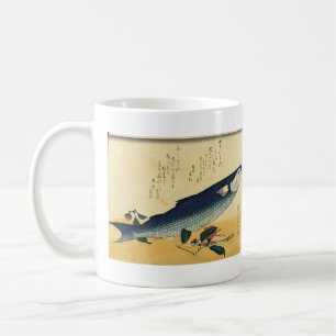 Bora (Grått Mullet) Hiroshiges japanska fiskutskri Kaffemugg
