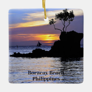 Boracay Beach, Filippinerna Julgransprydnad Keramik