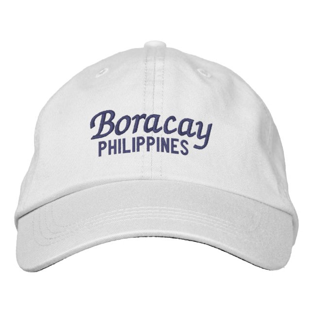 Boracay Filippinerna Embroized Hat Broderad Keps (Framsida)