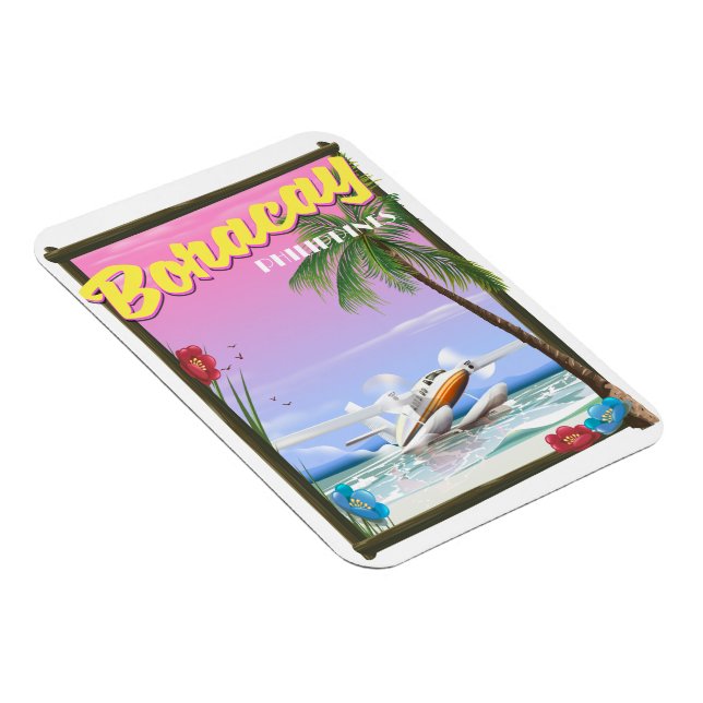 Boracay Filippinerna strand reser affisch Magnet (Högersidan)