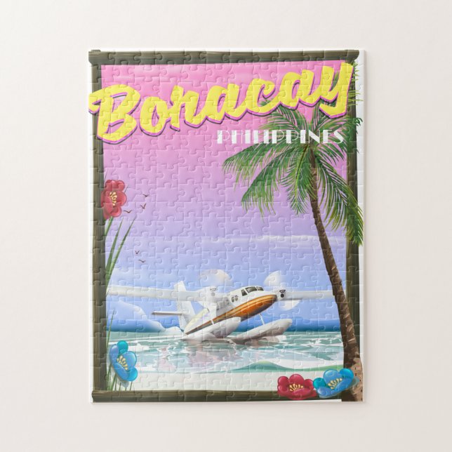 Boracay Filippinerna strand reser affisch Pussel (Vertikal)