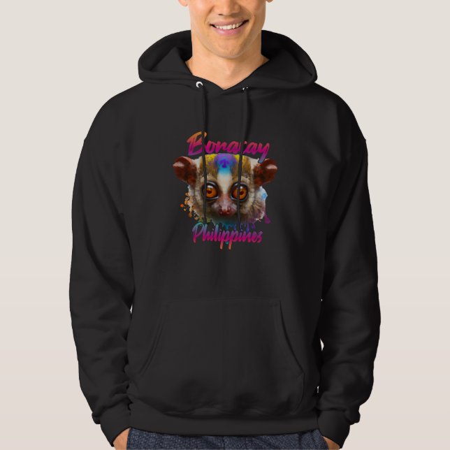 Boracay Filippinerna Tarsier Hoodie (Framsida)