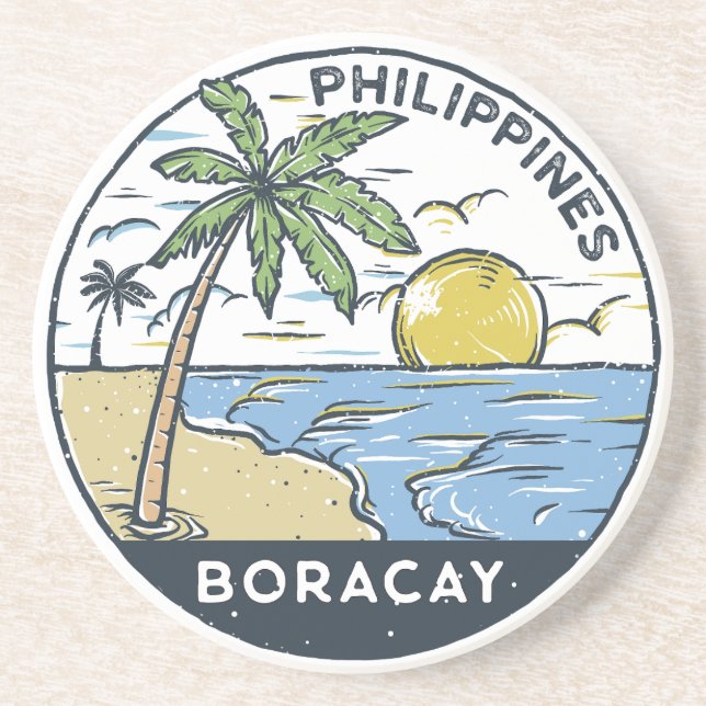 Boracay Filippinernas Vintage Underlägg (Framsidan)