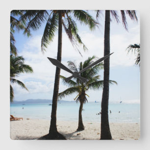 Boracay Philippines Fyrkantig Klocka