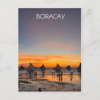 Boracay Postard Sunset Helg Vykort