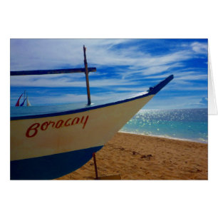 boracay sandbåt hälsningskort