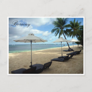 Boracay solstol och liggstol vykort