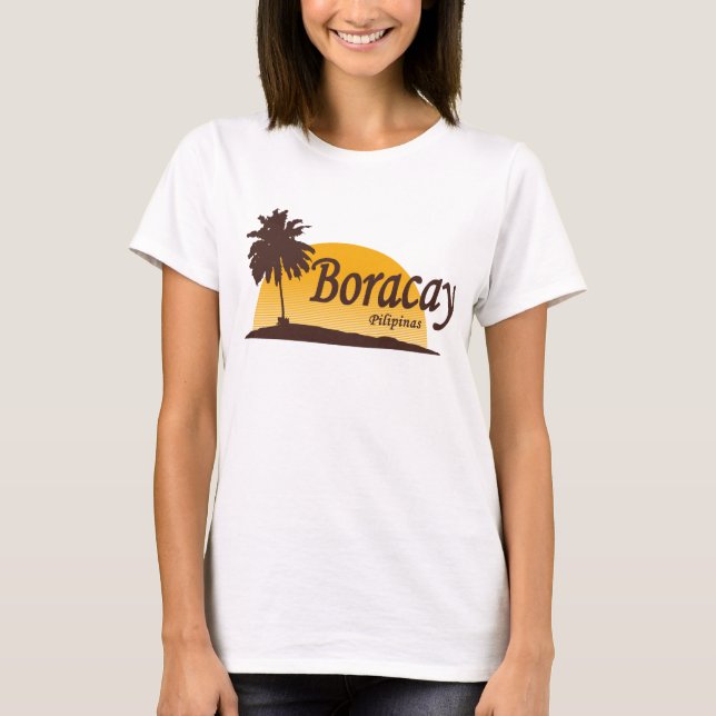Boracay vit tee shirt (Framsida)