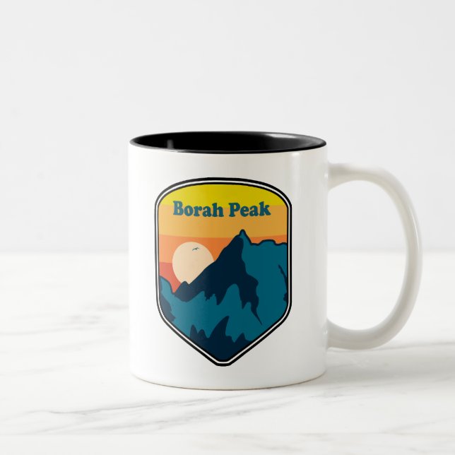 Borah Peak Idaho Sunrise Två-Tonad Mugg (Höger)