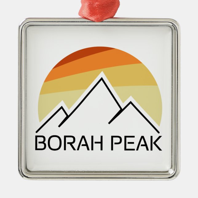 Borah Peak Retro Julgransprydnad Metall (Framsidan)